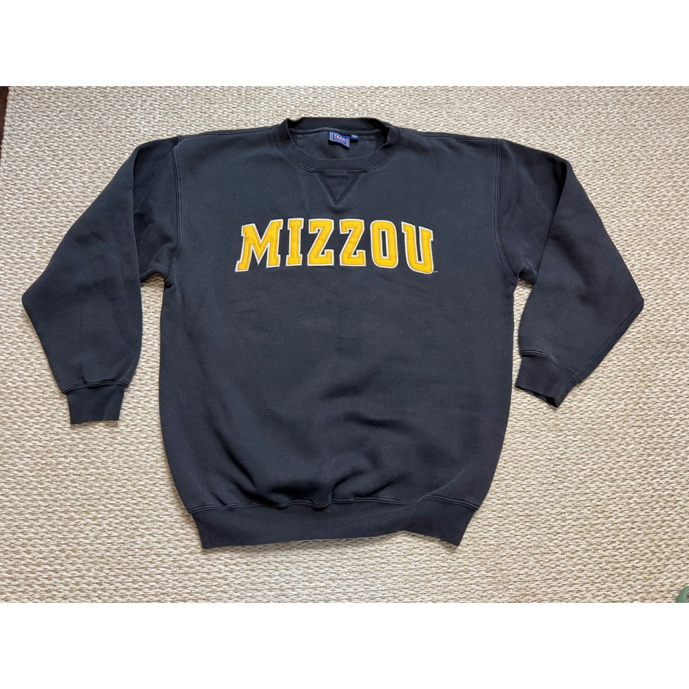 Team Edition Mizzou Tigers Sweatshirt Medium Black Crewneck Missouri vintage